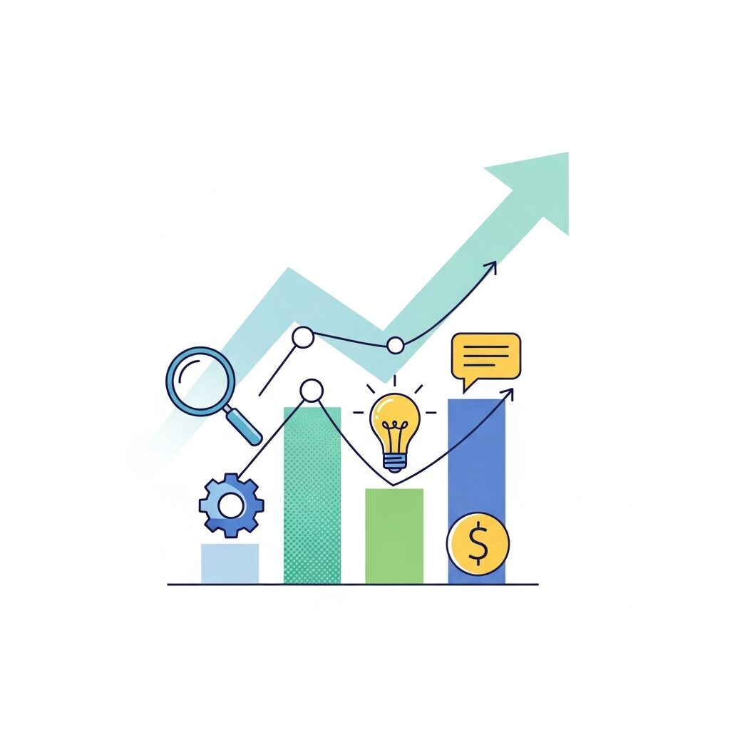 成果が見えないことで生まれる心理的ストレス のイメージ