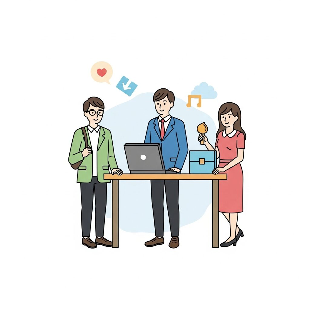 オウンドメディアに必要な役割と理想的な体制 のイメージ