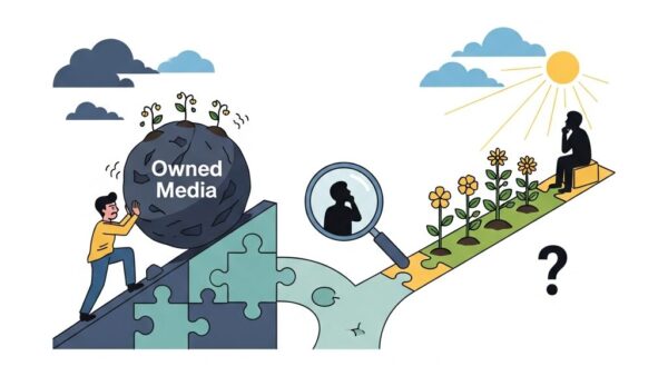 運用1年で成果ゼロのオウンドメディアは続けるべき？撤退か再生かを見極める戦略的判断フレームワーク